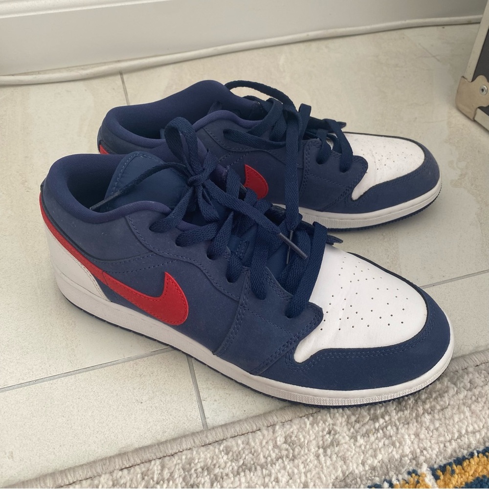 Navy Air Jordan Sneakers